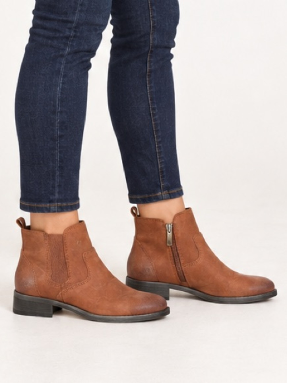 FRANCO SARTO KAMPTON WHISKEY BROWN LEATHER ANKLE BOOTS | SIZE 6M